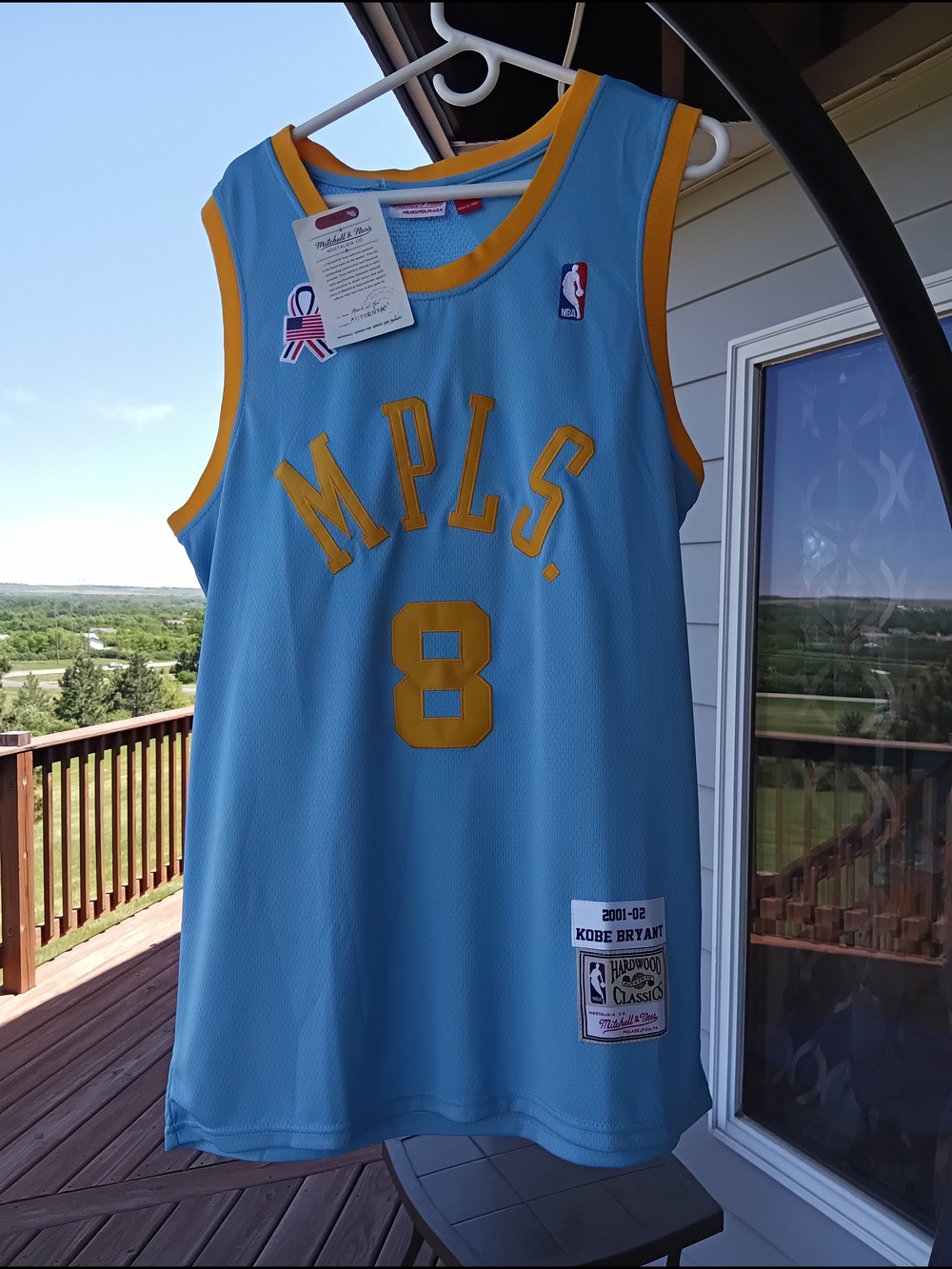 Mitchell & Ness Light Blue and Yellow Jersey Tank Top